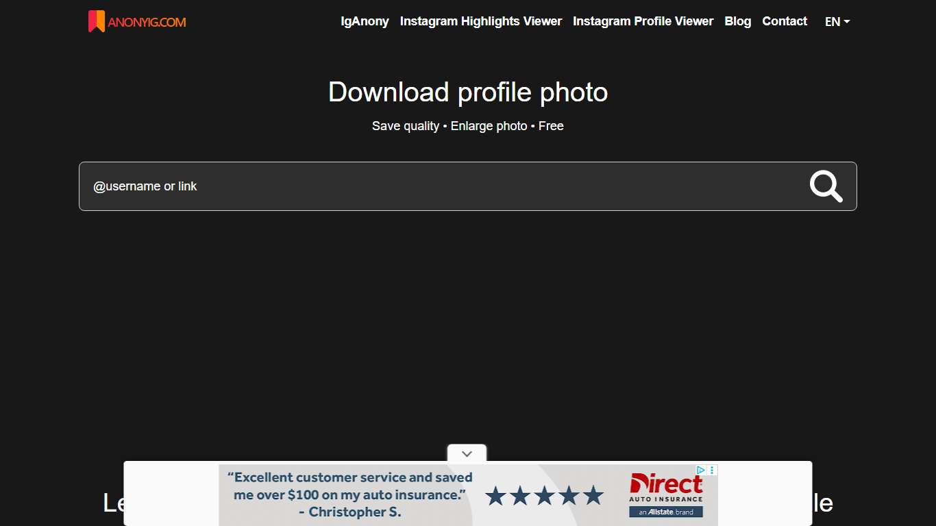 Download Instagram profile avatar • View profile photo