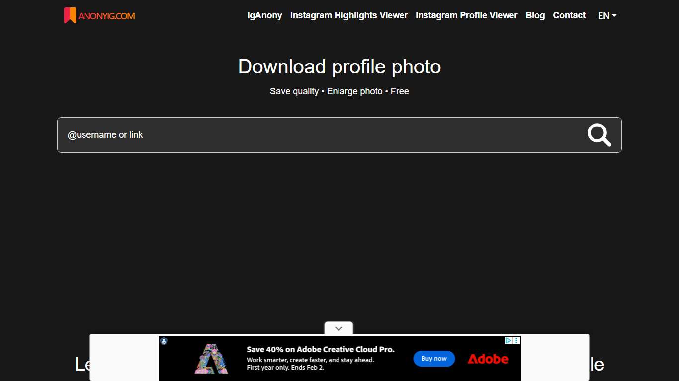 Download Instagram profile avatar • View profile photo